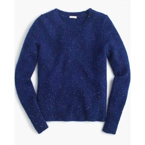J Crew Blue Speckled Collection Crewneck Cozy Alpaca Sweater XS Style K3834
